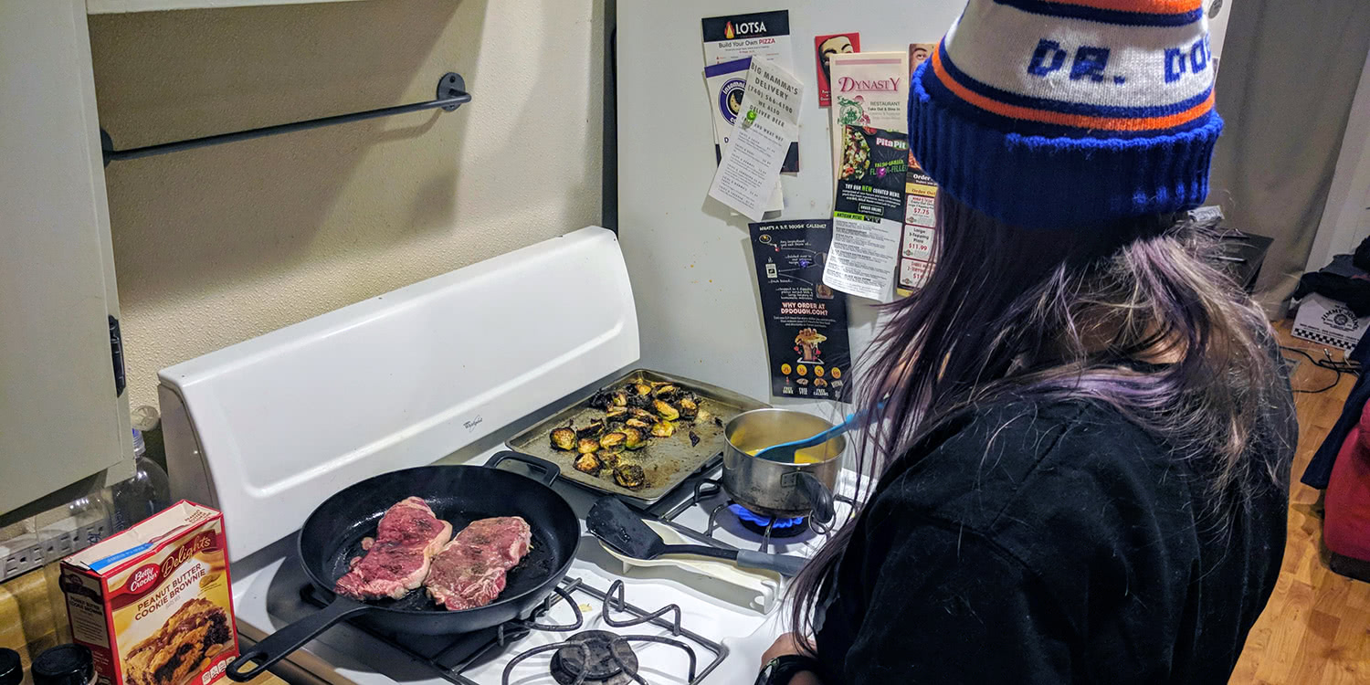 Making Steak & Sprouts with Heather