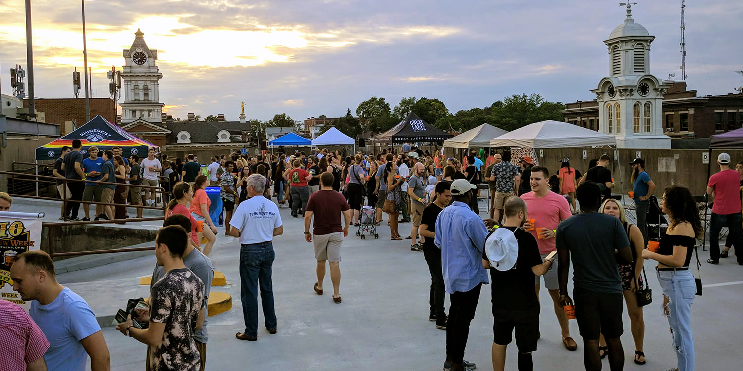 Ohio Brew Week's Fall Fest on the Parking Garage Roof